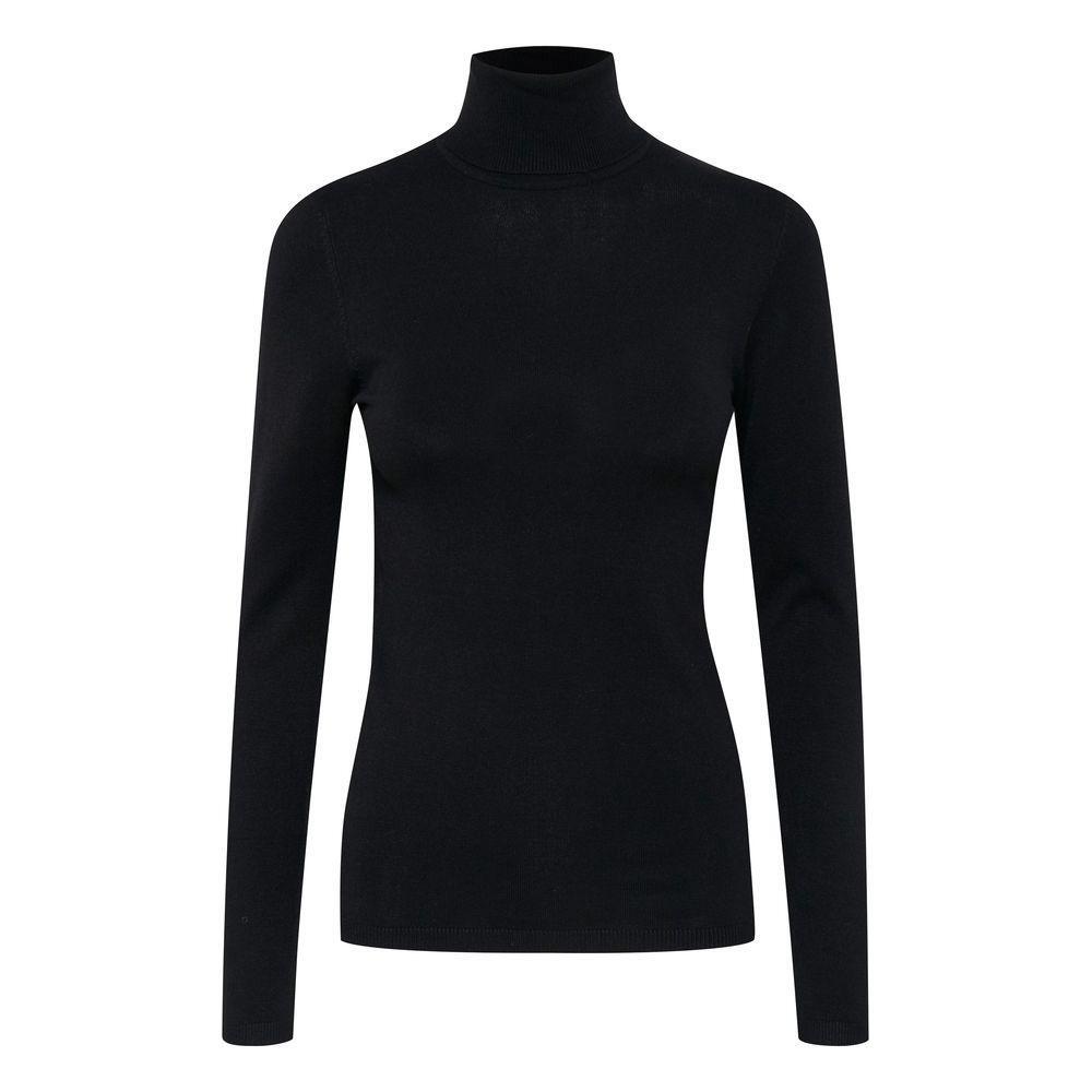 ICHI Black Viscose Turtleneck IC-13338900009-XL
