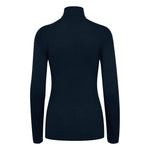 ICHI Blue Viscose Turtleneck IC-13338900010-XXL