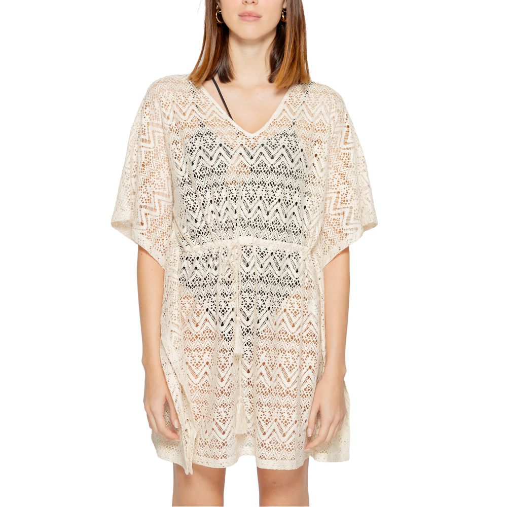 Vero Moda Beige Polyester Dress Vero Moda Light Gray