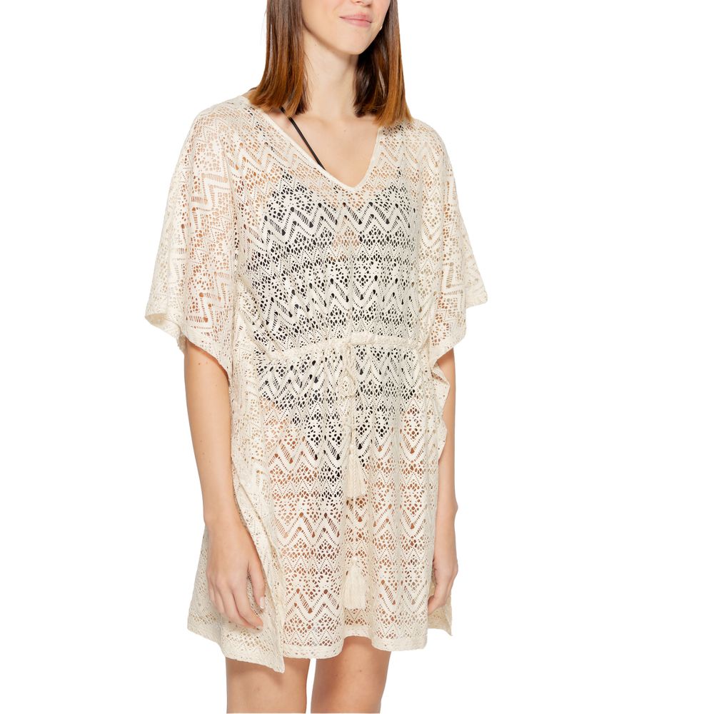 Vero Moda Beige Polyester Dress Vero Moda Light Gray