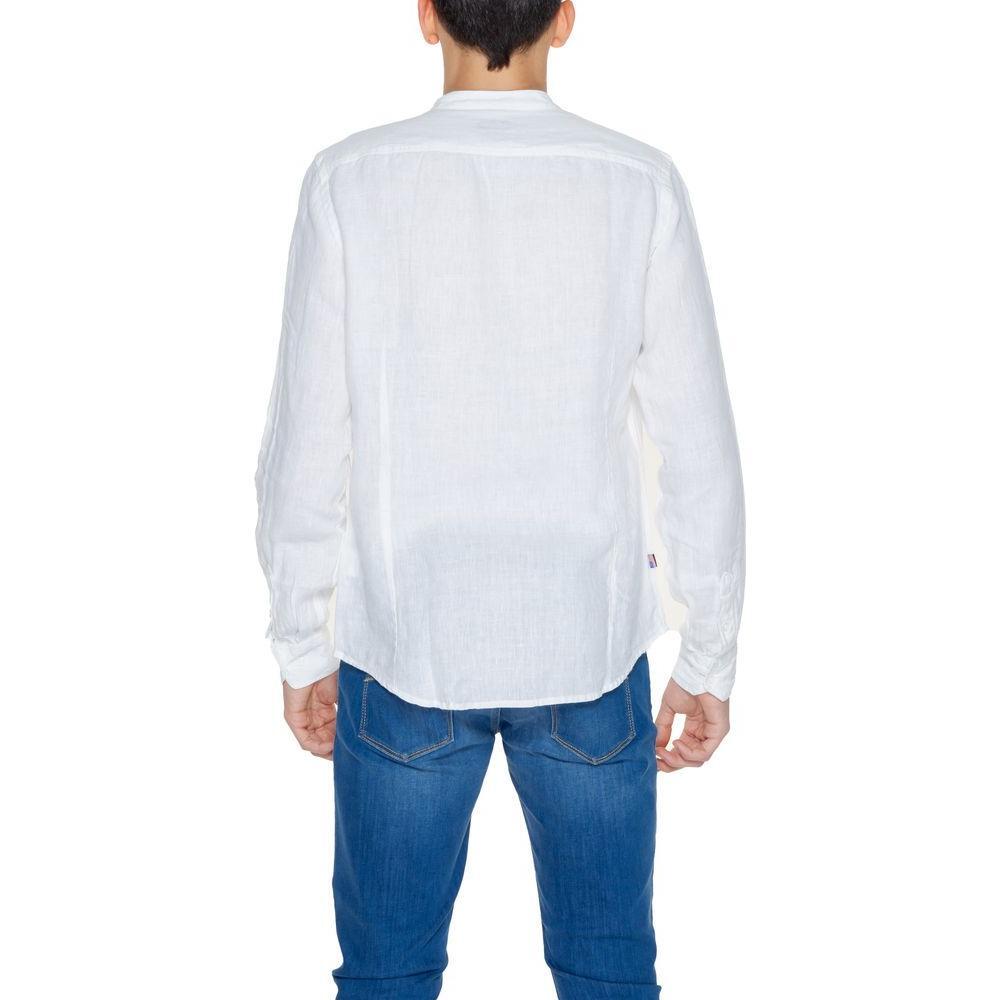Blauer White Linen Shirt BL-13447600008-IT44 | S