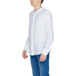 Blauer White Linen Shirt BL-13447600008-IT44 | S