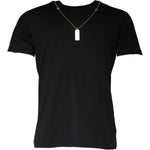 Dolce & Gabbana Black Cotton Necklace Embellished T-shirt TSH87060-44