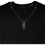 Dolce & Gabbana Black Cotton Necklace Embellished T-shirt TSH87060-44