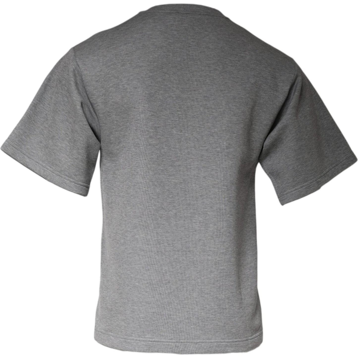 Dolce & Gabbana Gray Cotton Blend Embellished Tee T-shirt TSH87077-44