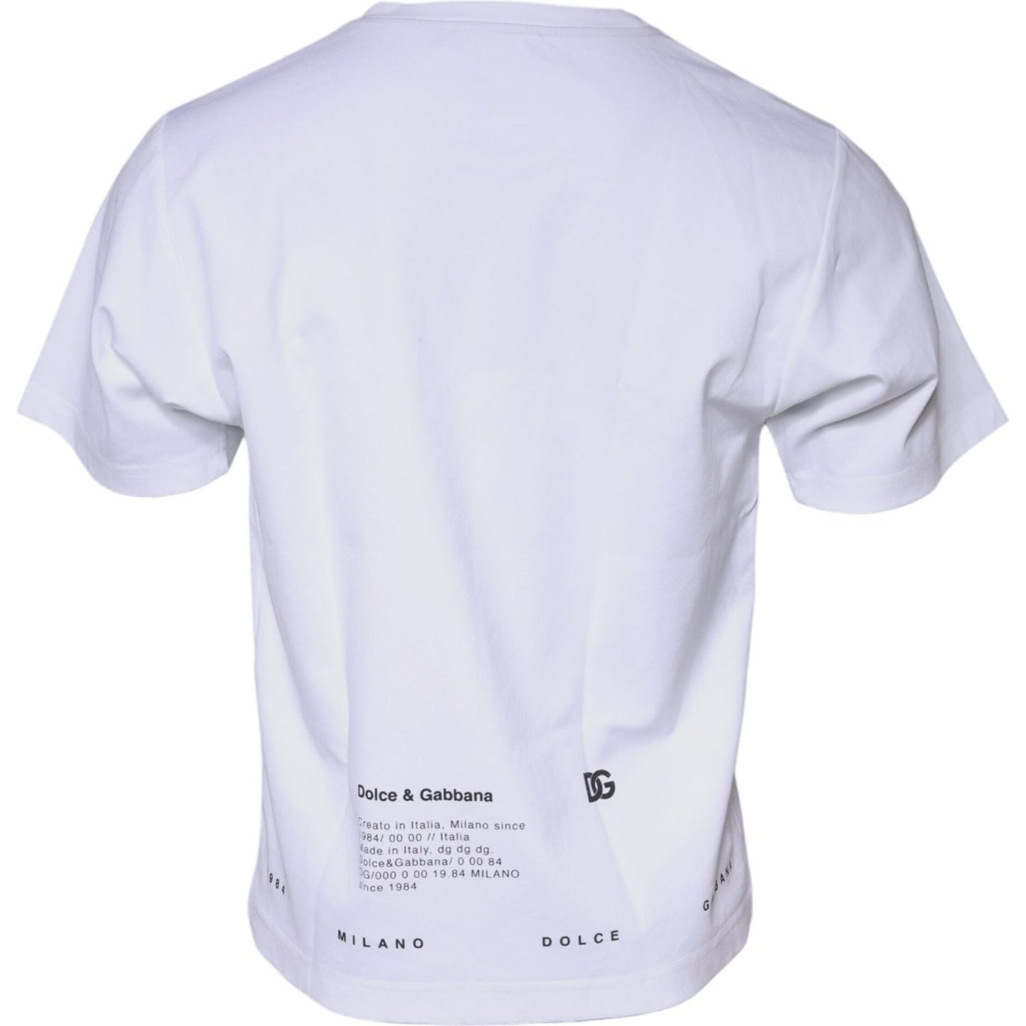 Dolce & Gabbana White Red Lips Print Cotton T-shirt TSH87173-44