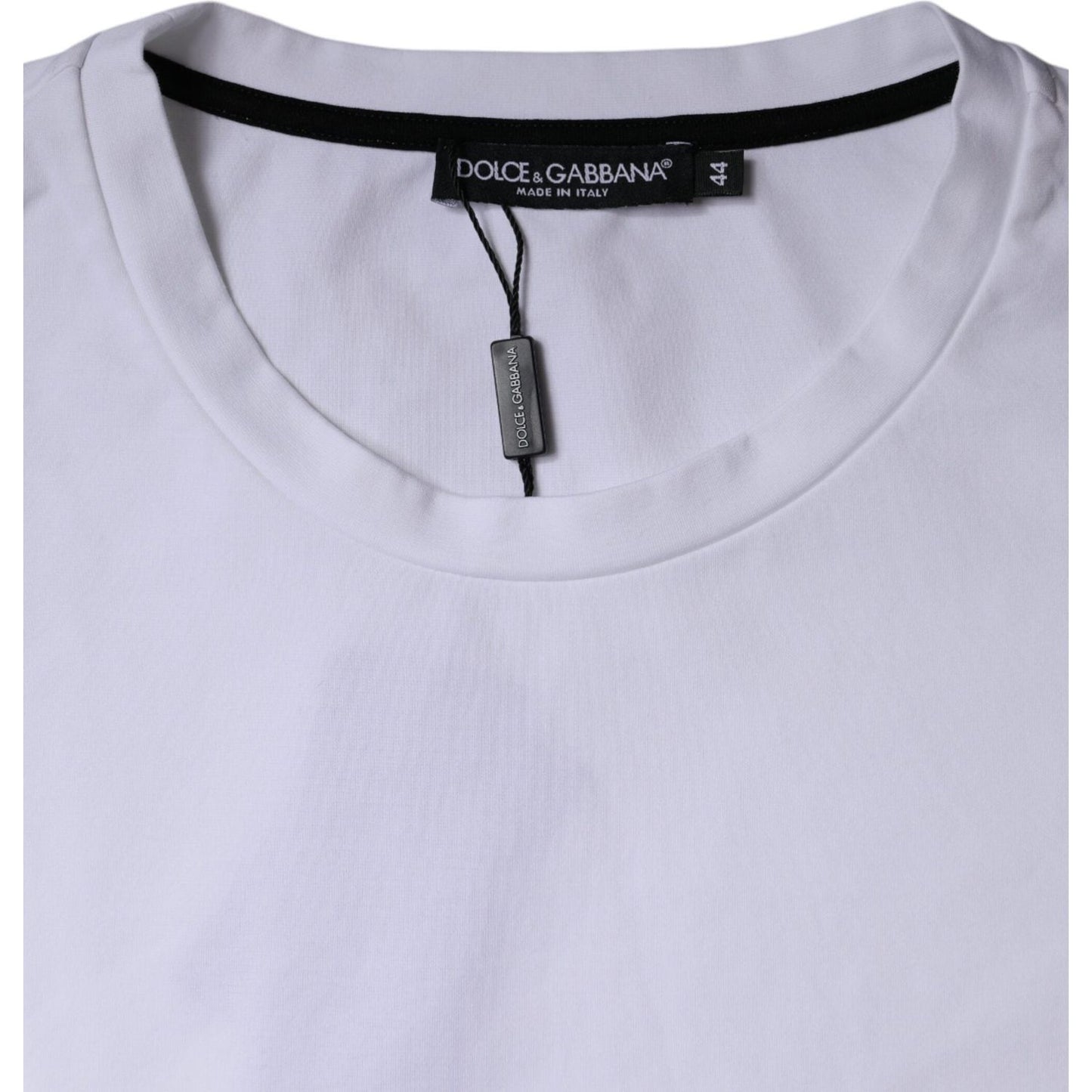 Dolce & Gabbana White Red Lips Print Cotton T-shirt TSH87173-44