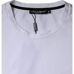 Dolce & Gabbana White Red Lips Print Cotton T-shirt TSH87173-44