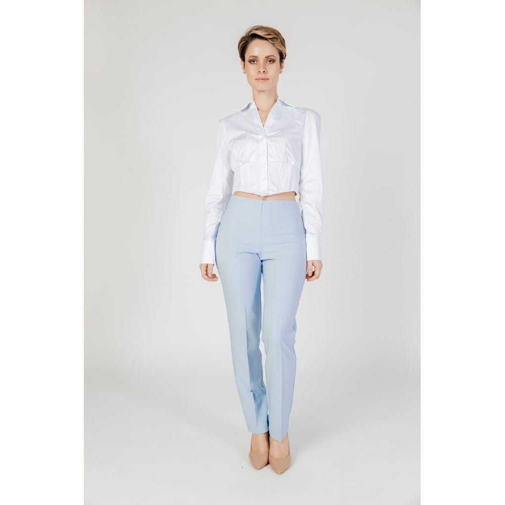 Sandro Ferrone Blue Polyester Pant SA-13496100132-IT46 | L