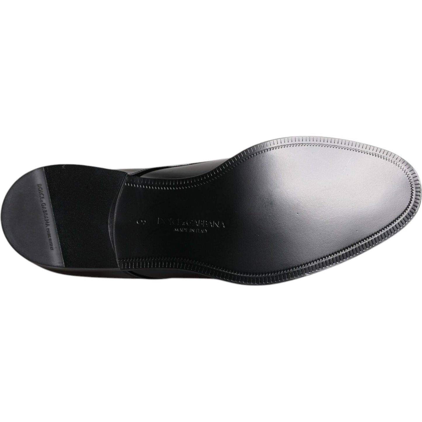 Dolce & Gabbana Black Patent Leather Derby Formal Dress Shoes MV6379-40