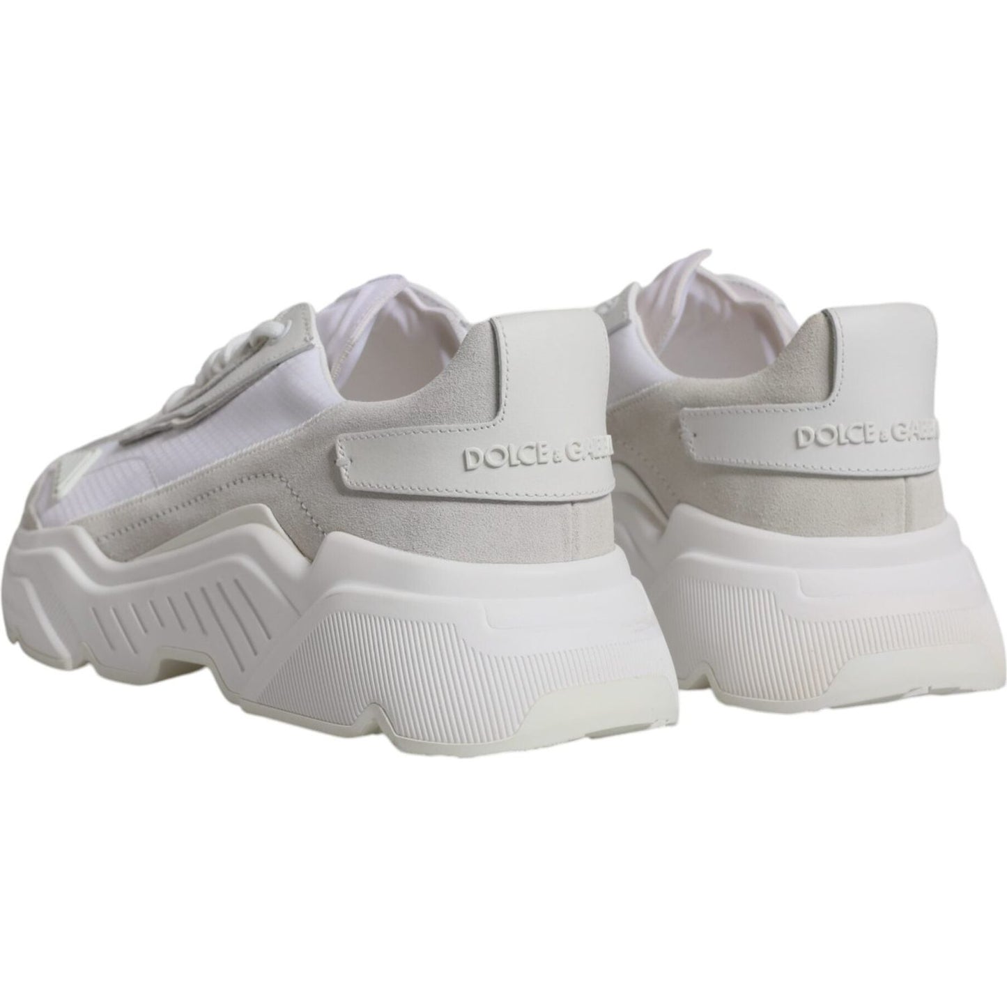 Dolce & Gabbana White Leather Daymaster Low Top Sneakers Shoes MV6426-39
