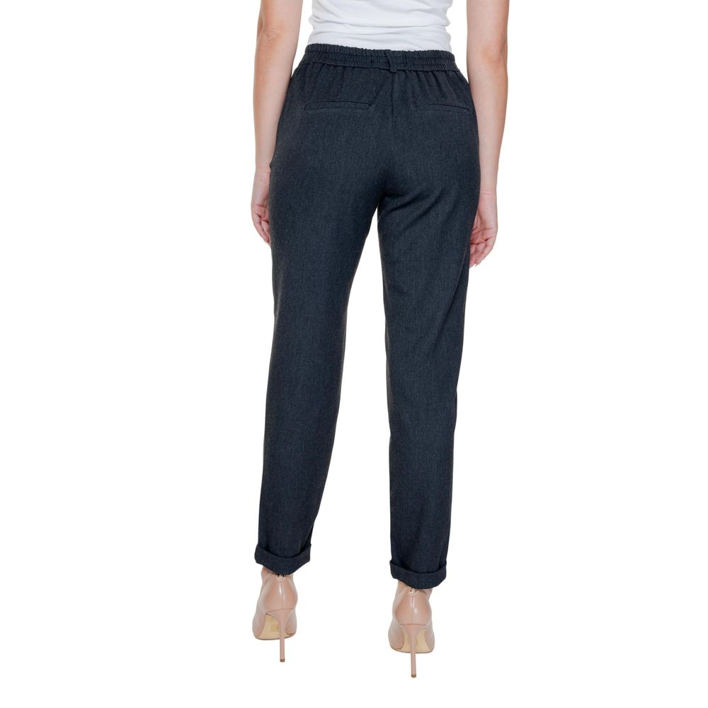 Vero Moda Gray Polyester Casual Pants