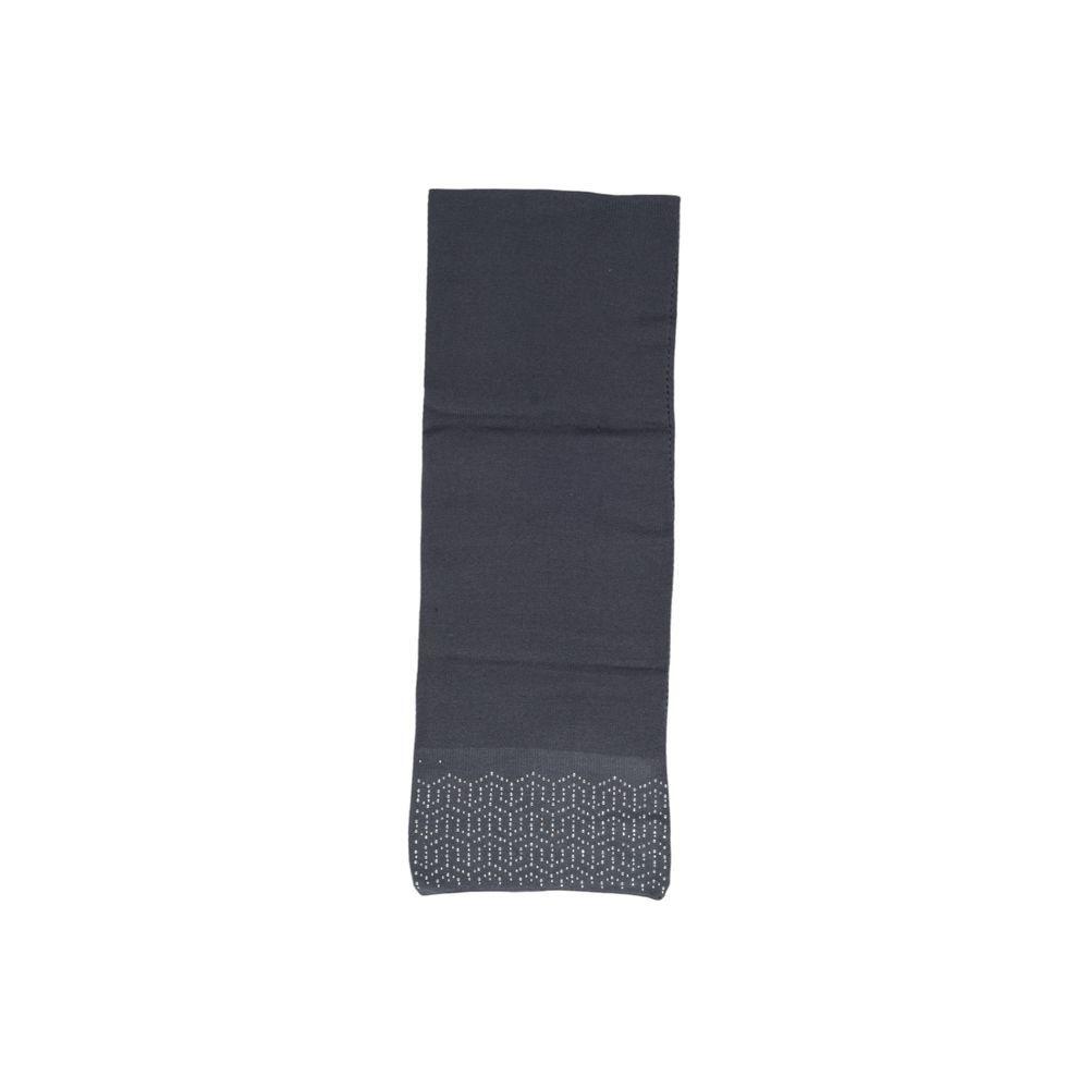 Pieces Gray Polyester Scarf PI-15566400153-ONE SIZE