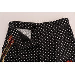 Dolce & Gabbana Black Polka Dot Sicily Crystal Pants BYX1127-1