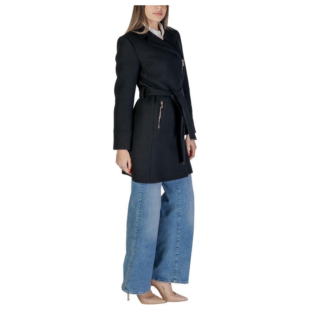 Morgan De Toi Black Wool Coat MO-15961300009-IT36|XXS