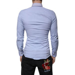Dolce & Gabbana Light Blue Cotton Slim Fit SICILIA Dress Shirt TSH86476-38