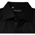 Dolce & Gabbana Black Cotton Formal Long Sleeves Dress Shirt TSH87322-37