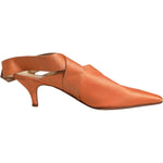 Dolce & Gabbana Orange Kitten Heels Slingback Sandals Shoes