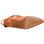 Dolce & Gabbana Orange Kitten Heels Slingback Sandals Shoes
