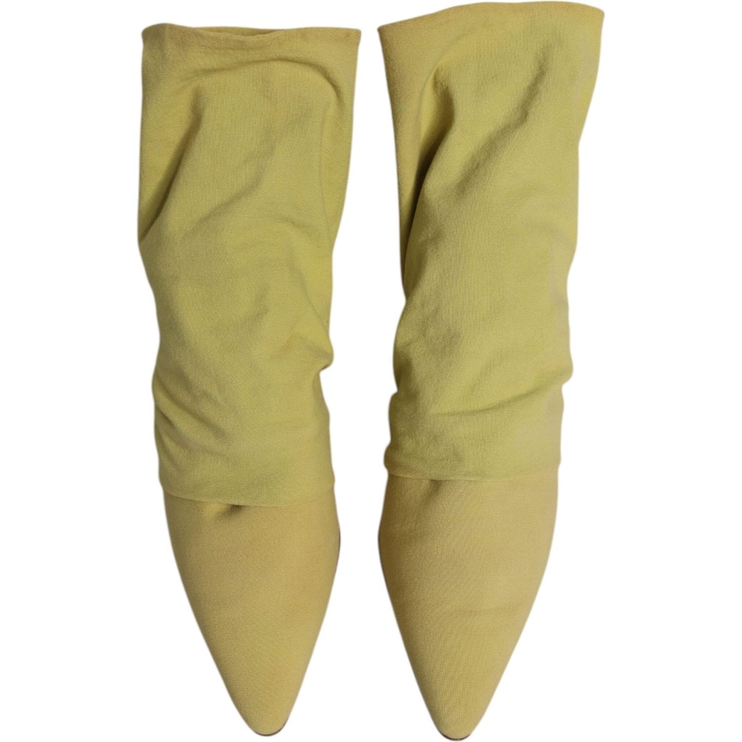 Dolce & Gabbana Green Sock Style Heels Ankle Boots Shoes