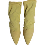 Dolce & Gabbana Green Sock Style Heels Ankle Boots Shoes