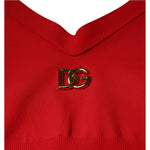 Dolce & Gabbana Red Viscose Sleeveless Halter Cropped Tank Top