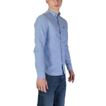 Lyle & Scott Blue Organic Cotton Shirt LY-15822200132-IT42 | XS