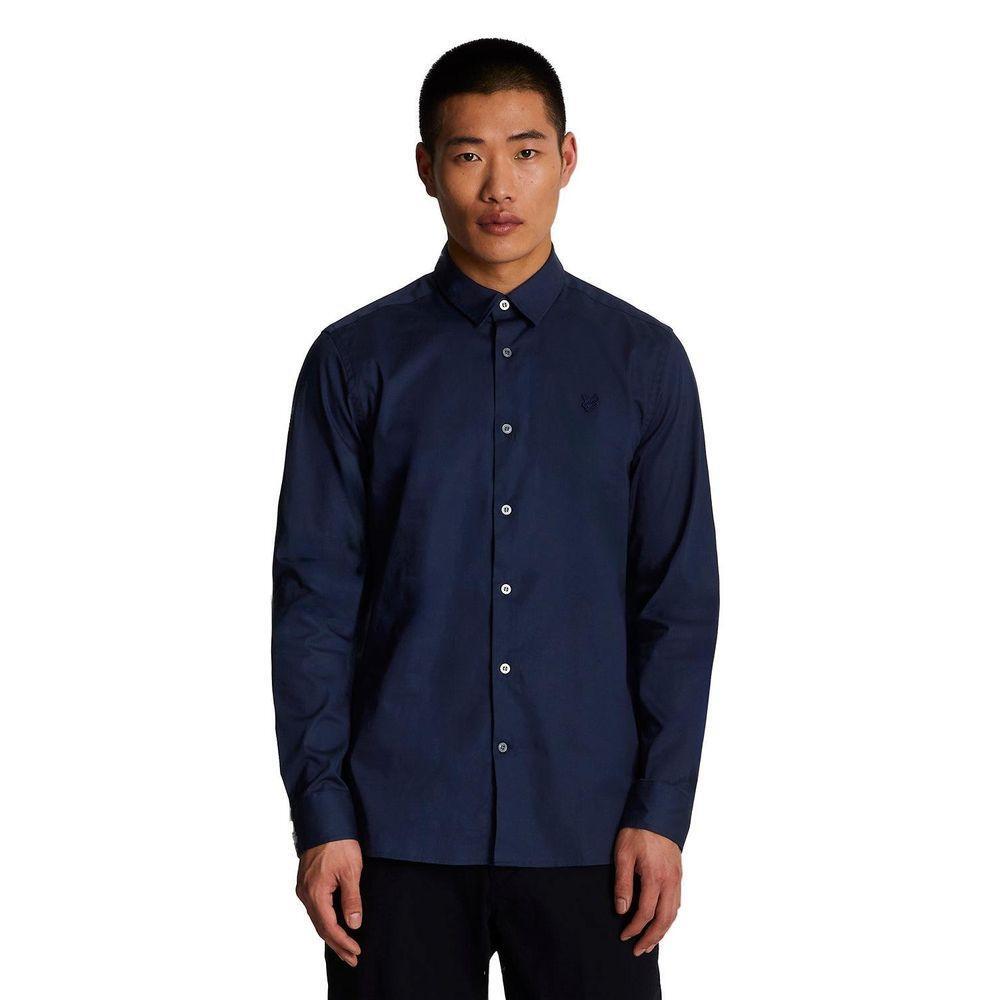 Lyle & Scott Blue Cotton Shirt LY-15823600128-IT48 | L