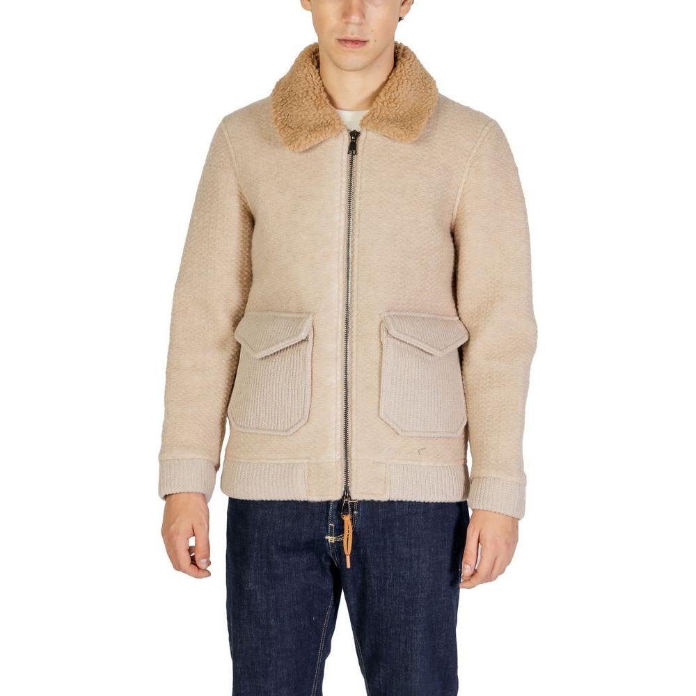 Hydra Clothing Beige Polyester Jackets & Coat HY-15624600127-IT44 | S