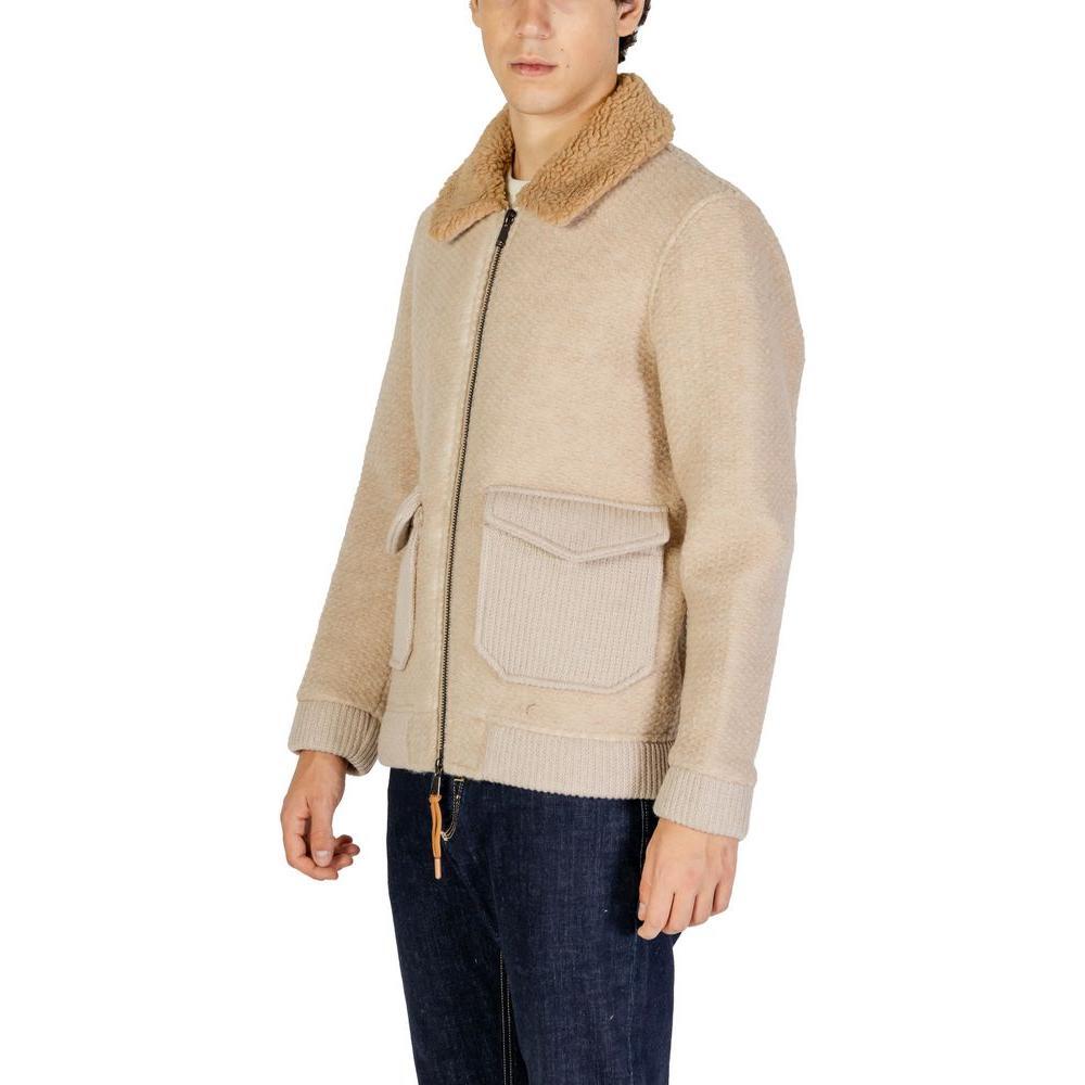 Hydra Clothing Beige Polyester Jackets & Coat HY-15624600127-IT44 | S