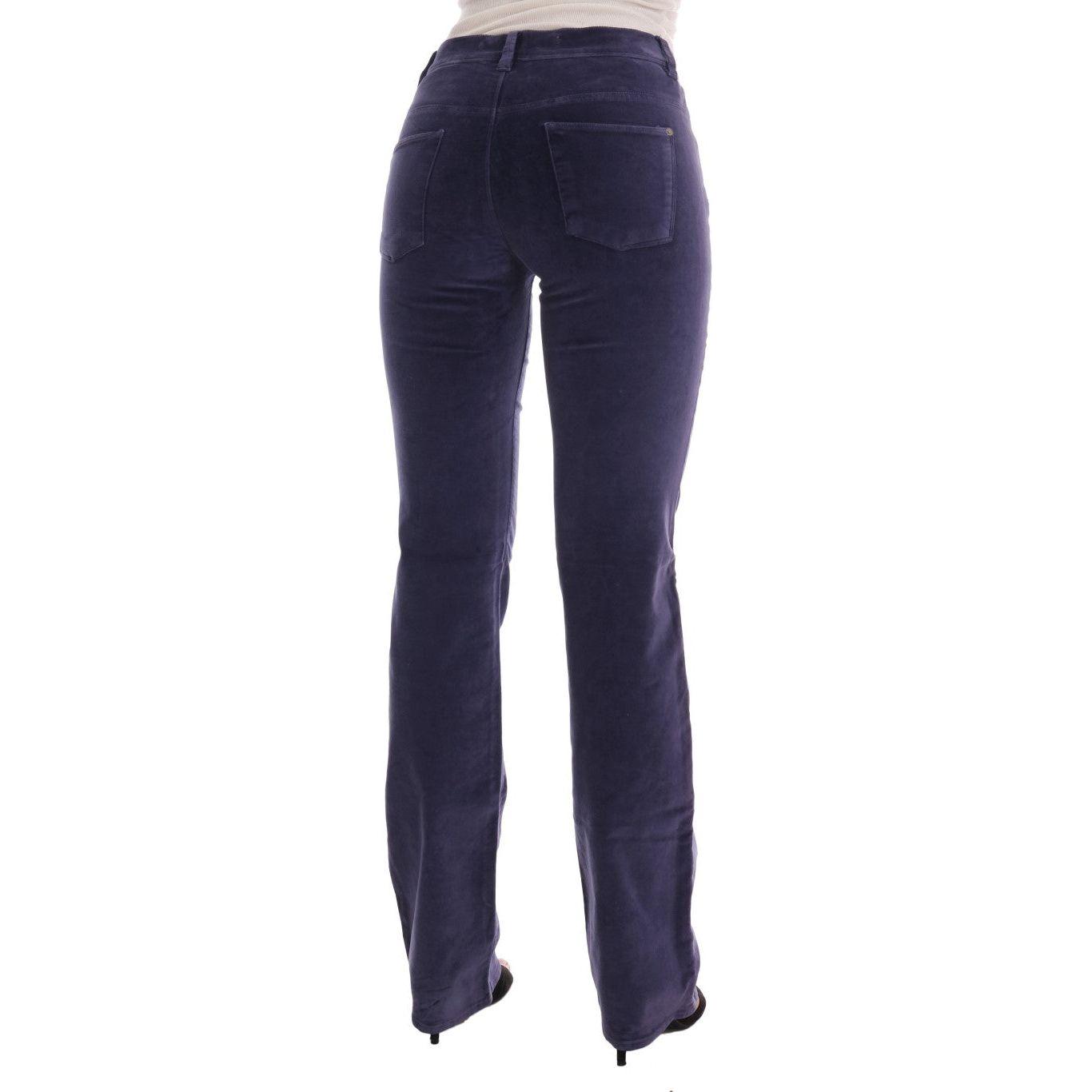Ermanno Scervino Purple Corduroy Stretch Bootcut Pants PAN60783-1