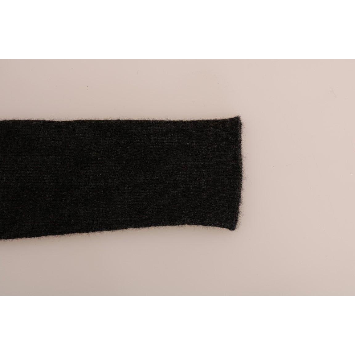 Dolce & Gabbana Gray Cashmere Ribbed Stretch Tights SCS723-3