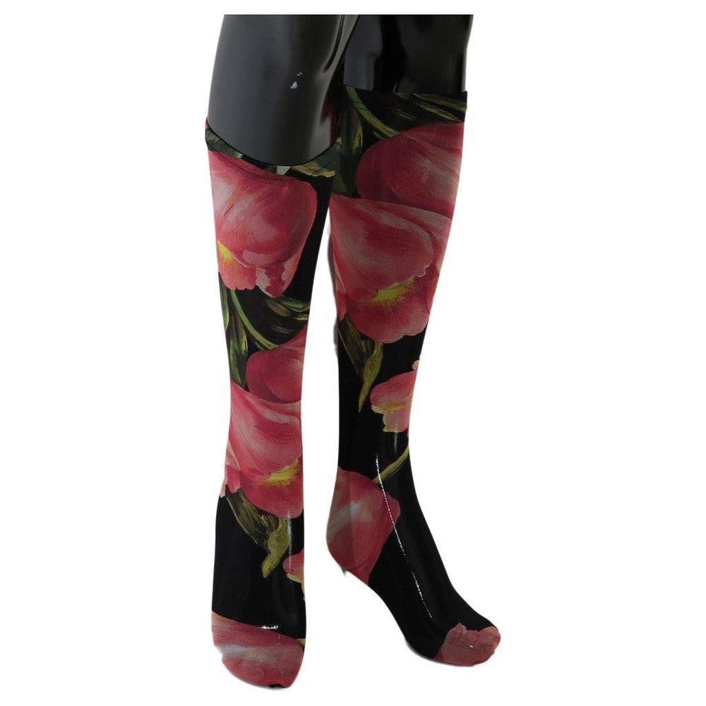 Dolce & Gabbana Multicolor Floral Tulip Nylon Socks SCS53-2