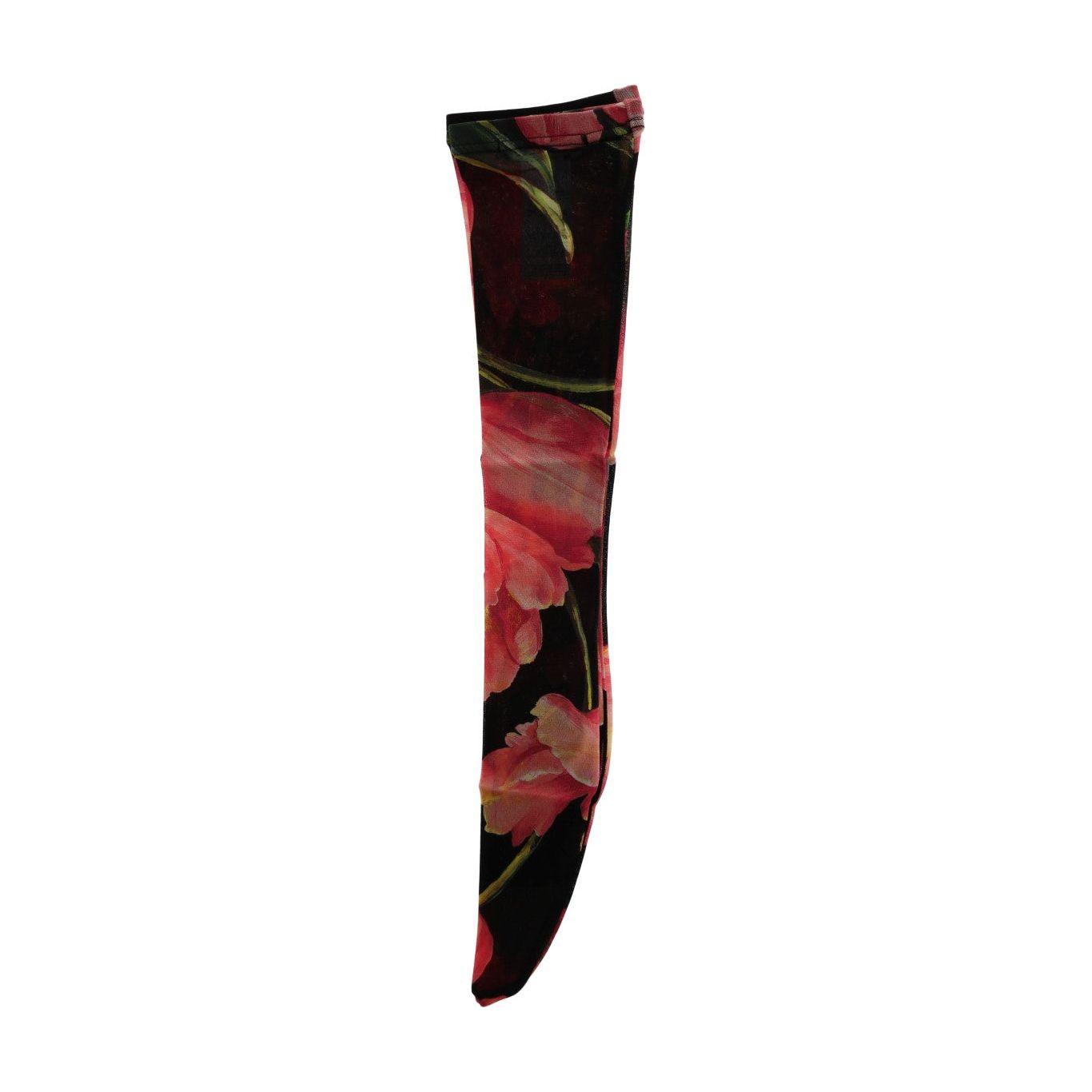 Dolce & Gabbana Multicolor Floral Tulip Nylon Socks SCS53-2