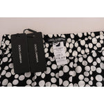 Dolce & Gabbana Black White Polka Dottes Silk Pants BYX1203-1