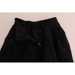 Dolce & Gabbana Black Brocade High Waist Capri Shorts BYX1226-5
