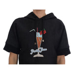 Dolce & Gabbana Black Fairy Tale Crystal Hooded Sweater TSH1736-2