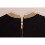 Dolce & Gabbana Black Fairy Tale Brocade Zipper Sweater TSH1744-1
