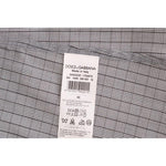 Dolce & Gabbana Gray Check GOLD Cotton Slim Fit Shirt TSH1988-1