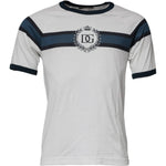 Dolce & Gabbana White DG Crown Cotton Crew Neck T-shirt TSH87241-44
