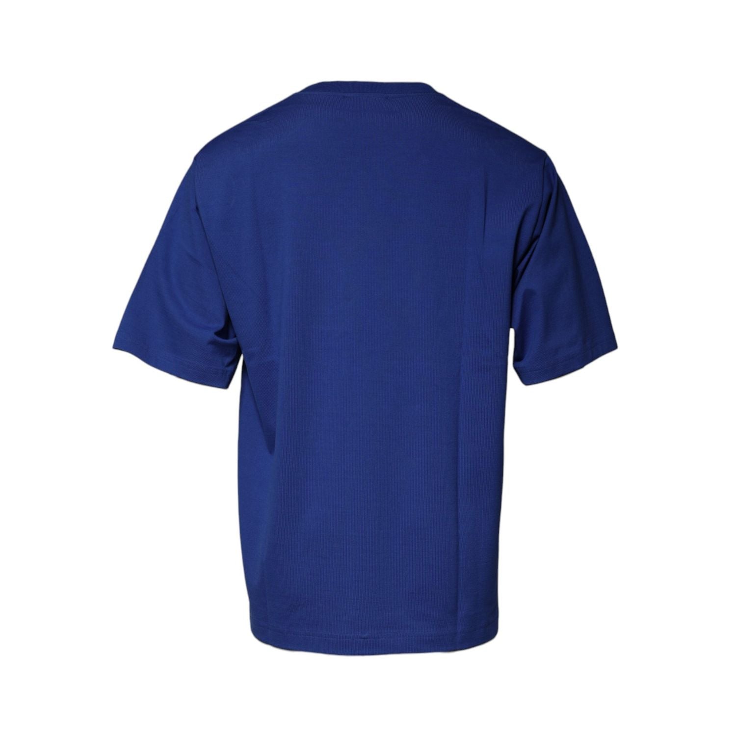 Dolce & Gabbana Blue Logo Print Cotton Men Crew Neck T-shirt