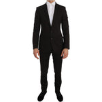 Dolce & Gabbana Brown Wool Crystal Bee Slim Fit MARTINI JKT1233-1