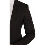 Dolce & Gabbana Brown Wool Crystal Bee Slim Fit MARTINI JKT1233-1
