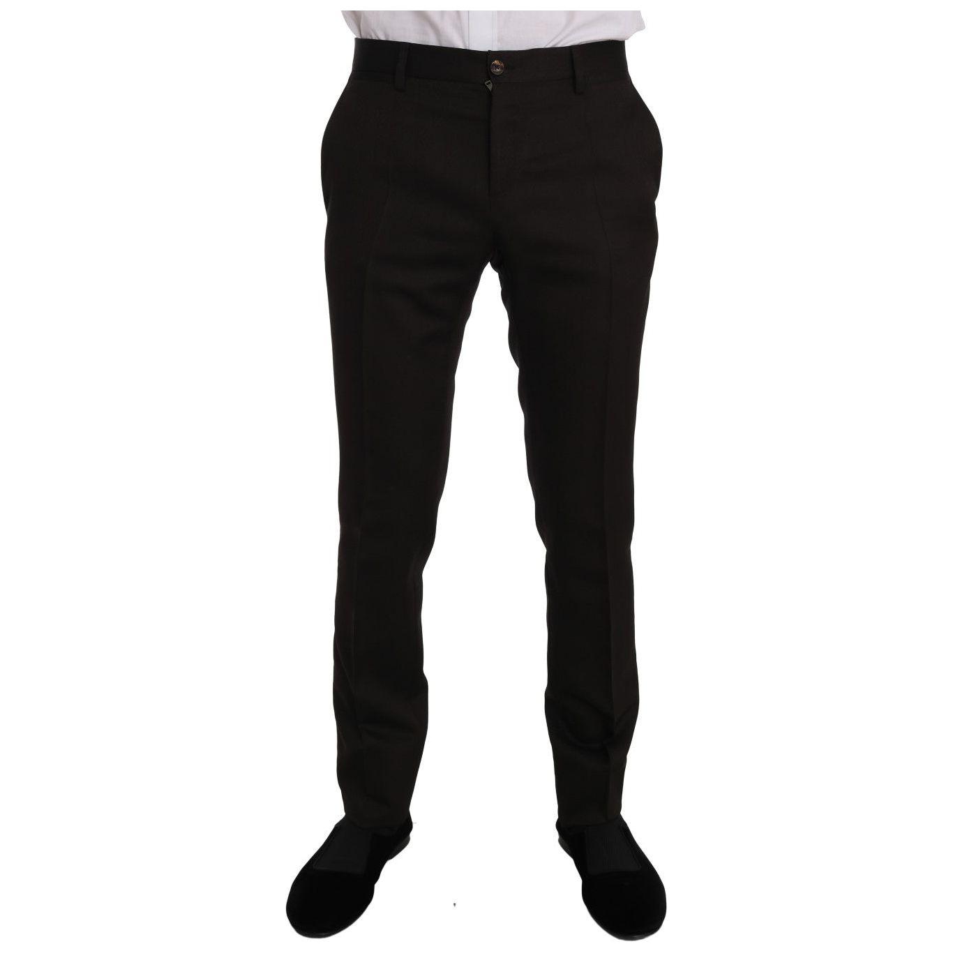 Dolce & Gabbana Brown Wool Crystal Bee Slim Fit MARTINI JKT1233-1