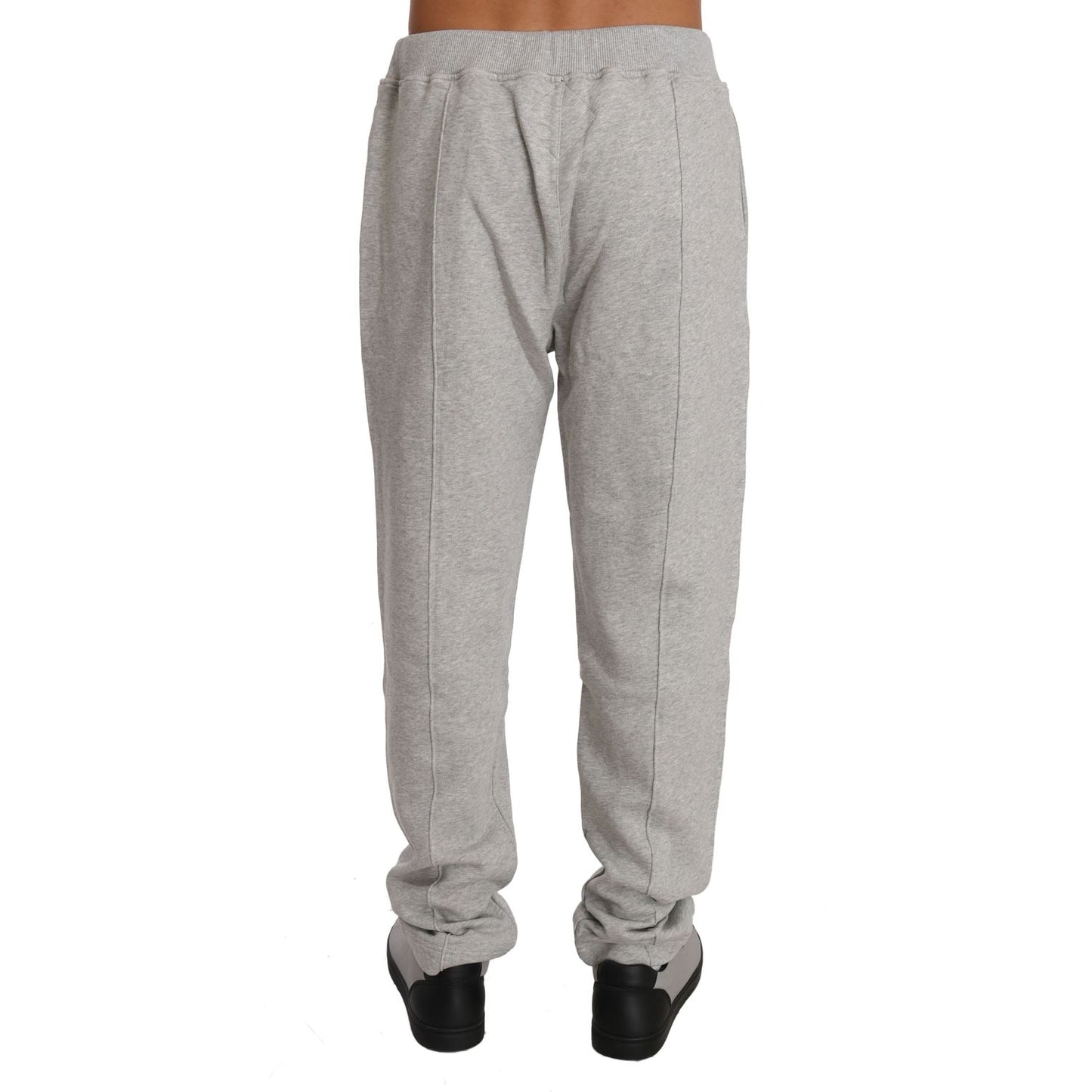Billionaire Italian Couture Gray Cotton Sweater Pants Tracksuit BIL1020-4