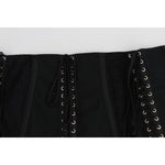 Dolce & Gabbana Black Stretch Corset Waist Strap Belt