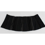 Dolce & Gabbana Black Stretch Corset Waist Strap Belt