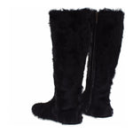 Dolce & Gabbana Black Xiangao Lamb Fur Leather Boots SIG19163-4