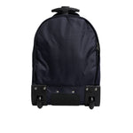 Dolce & Gabbana Blue Red Polyester Kids Back Pack Wheel Suitcase Bag