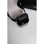Dolce & Gabbana Black Alligator Leather Airpods Case Coin Purse Wallet BAG4219